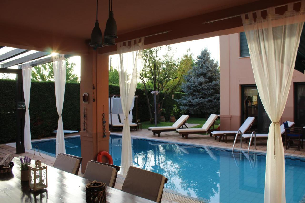 4-Seasons Pool Villa Near Meteora Tríkala Eksteriør bilde